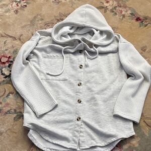 Women's Cream Hooded Sweatshirt